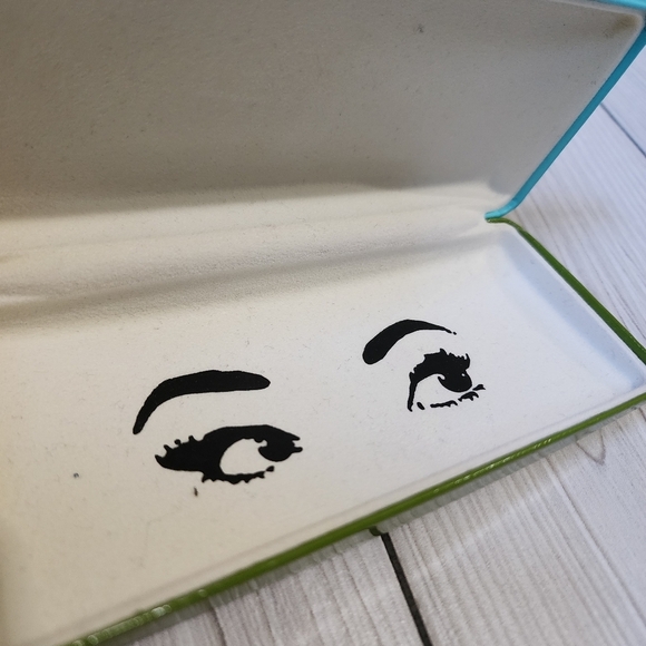 Kate Spade Turquoise Blue and Green Eyeglass Hard Case - Picture 7 of 7